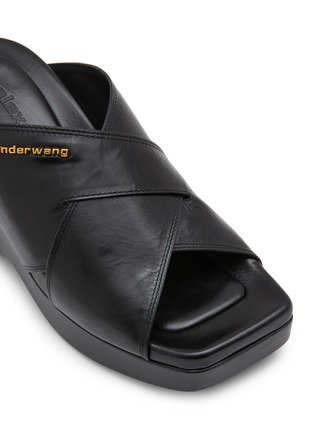 Detail View - Click To Enlarge - ALEXANDERWANG - Float Criss-Cross Leather Platform Sandals