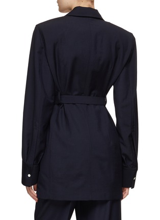 Back View - Click To Enlarge - PRADA - Single Breasted Belted Waist Blazer