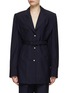 Main View - Click To Enlarge - PRADA - Single Breasted Belted Waist Blazer