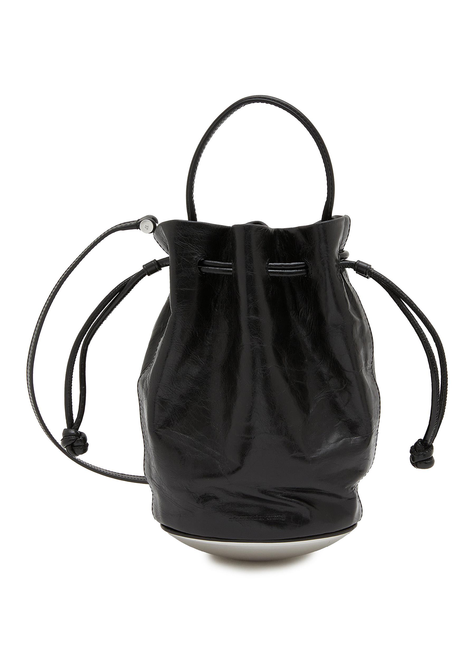 Mini Dome Patent Leather Bucket Bag