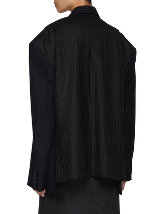 Back View - Click To Enlarge - BALENCIAGA - Hybrid Deconstructed Oversized Wool Blazer