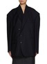Main View - Click To Enlarge - BALENCIAGA - Hybrid Deconstructed Oversized Wool Blazer