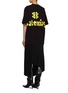 Back View - Click To Enlarge - BALENCIAGA - Masking Tape Logo Cotton Jersey Dress