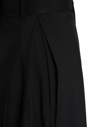  - BALENCIAGA - Side And Back Pleat Maxi A-Line Wool Skirt