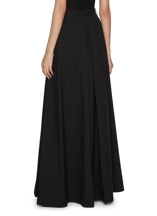 Back View - Click To Enlarge - BALENCIAGA - Side And Back Pleat Maxi A-Line Wool Skirt