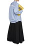 Figure View - Click To Enlarge - BALENCIAGA - Side And Back Pleat Maxi A-Line Wool Skirt