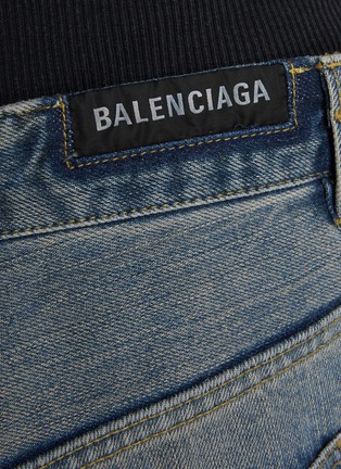  - BALENCIAGA - Shoestring Tie Waist Light Washed Jeans