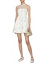 Figure View - Click To Enlarge - MING MA - Halter Neck Embroidered Mini Dress