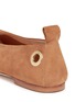 Detail View - Click To Enlarge - FABIO RUSCONI - Stripe ankle tie suede ballet flats