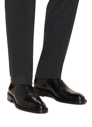 Figure View - Click To Enlarge - TESTONI - Venezia Leather Oxford Shoes