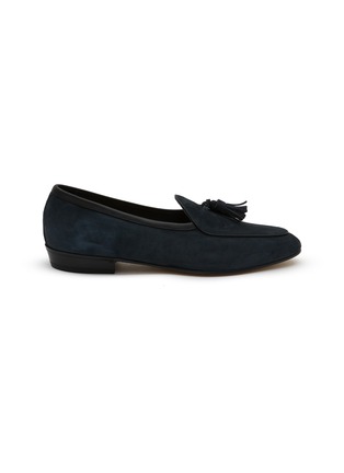 Main View - Click To Enlarge - BAUDOIN & LANGE - Sagan Classic Tassels Suede Loafers