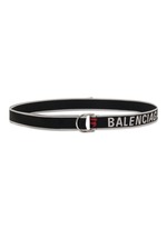 Balenciaga Men's Webbing Logo D-Ring Belt | Neiman Marcus