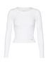 Main View - Click To Enlarge - ALEXANDERWANG - Ribbed Long Sleeve Crewneck Cotton T-Shirt