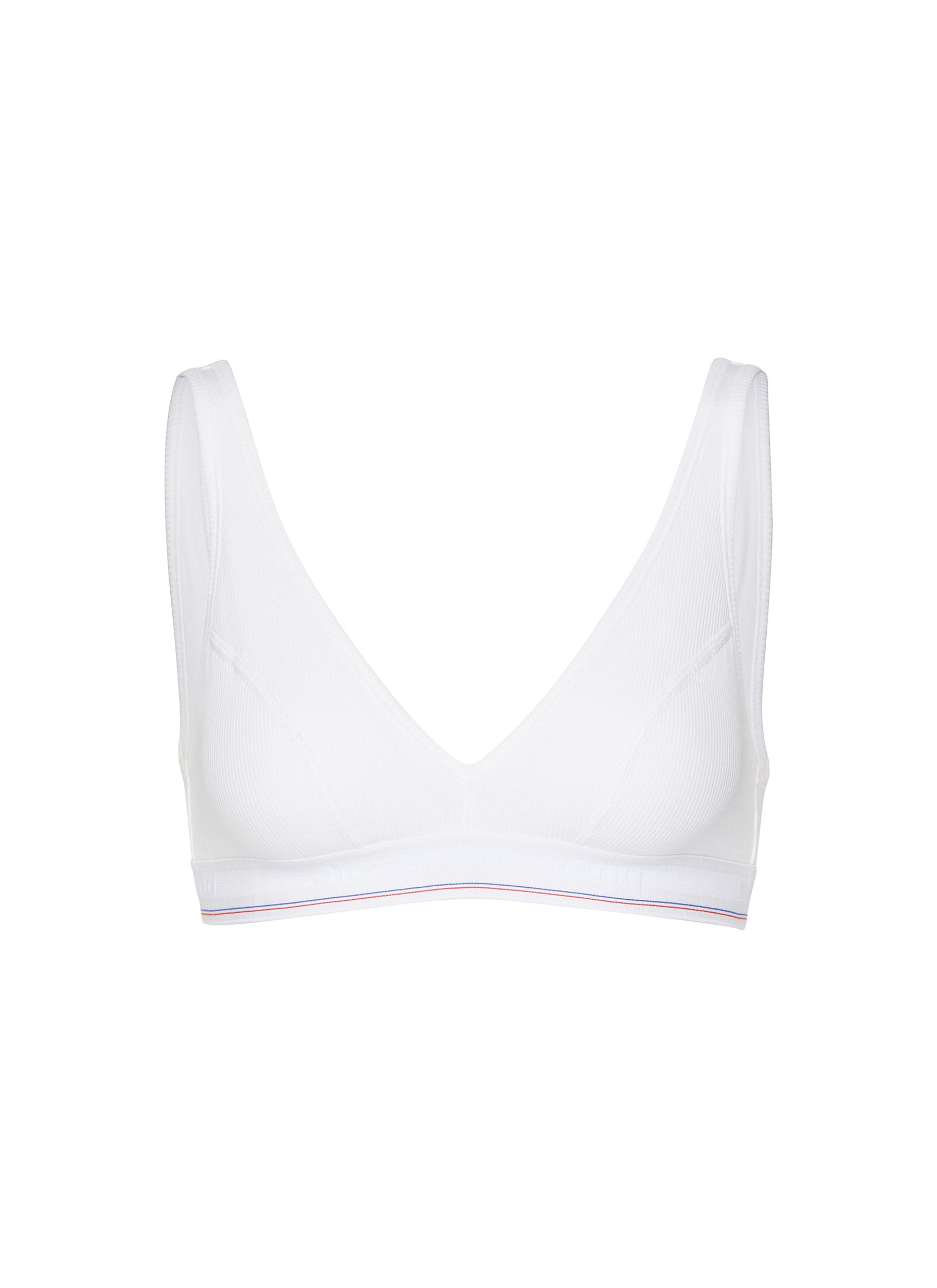 ALEXANDERWANG | V-Neck Ribbed Bralette | WHITE | Women