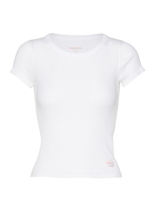 Main View - Click To Enlarge - ALEXANDERWANG - Ribbed Crewneck Cotton T-Shirt