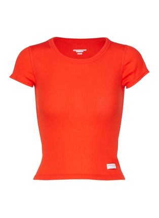 Main View - Click To Enlarge - ALEXANDERWANG - Ribbed Crewneck Cotton T-Shirt