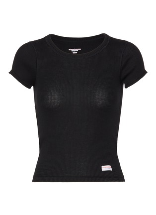 Main View - Click To Enlarge - ALEXANDERWANG - Ribbed Crewneck Cotton T-Shirt