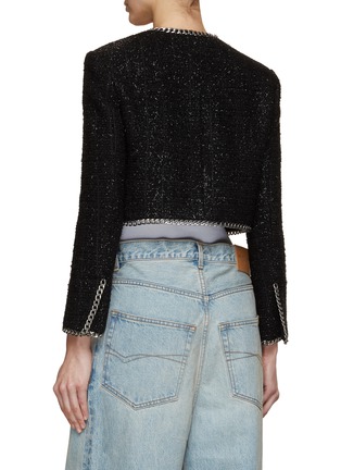 Back View - Click To Enlarge - MO&CO. - Chain Trim Cropped Jacket