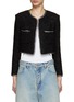 Main View - Click To Enlarge - MO&CO. - Chain Trim Cropped Jacket