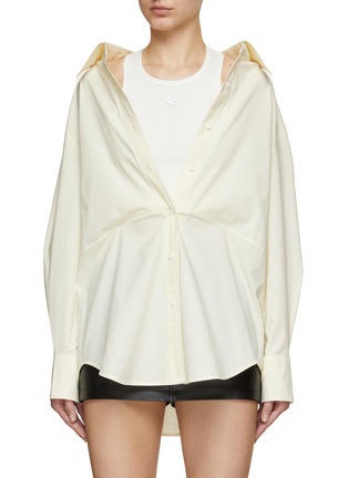 Main View - Click To Enlarge - MO&CO. - Detachable Tank Top Oversized Shirt