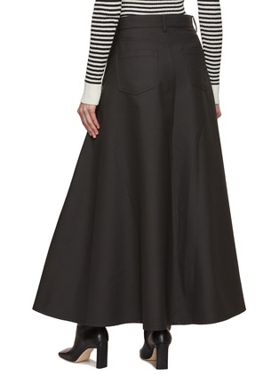 Back View - Click To Enlarge - MO&CO. - Flared Denim Maxi Skirt
