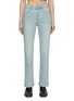 Main View - Click To Enlarge - MO&CO. - Heart Print Light Wash Straight Jeans