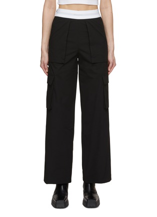 Main View - Click To Enlarge - MO&CO. - Contrast Waistband Pants