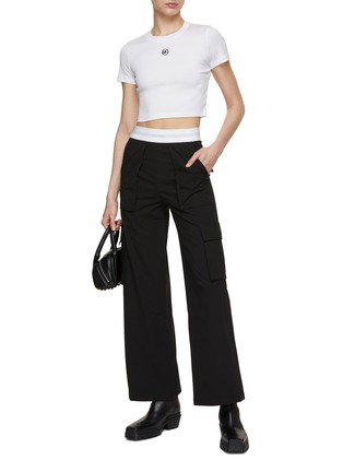 Figure View - Click To Enlarge - MO&CO. - Contrast Waistband Pants