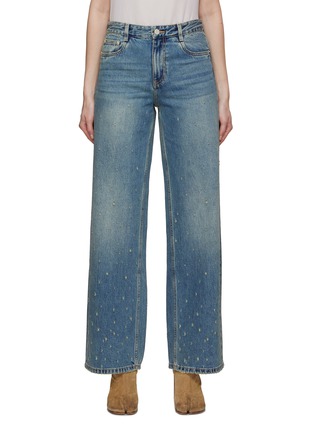 Main View - Click To Enlarge - MO&CO. - Splash Detail Wide Leg Jeans