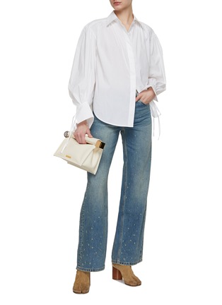 Figure View - Click To Enlarge - MO&CO. - Splash Detail Wide Leg Jeans
