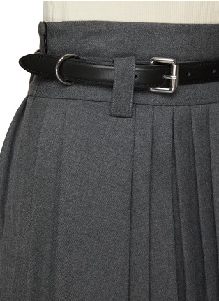  - MO&CO. - Belted Pleated Mini Skirt