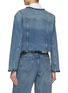 Back View - Click To Enlarge - MO&CO. - Braided Trim Cropped Denim Jacket