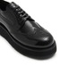 Detail View - Click To Enlarge - PRADA - Spazzolato Brushed Leather Derbies
