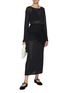 Figure View - Click To Enlarge - RUOHAN - Tie Motif Knit Skirt
