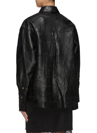 Back View - Click To Enlarge - JACQUES WEI - Textured Leather Shacket
