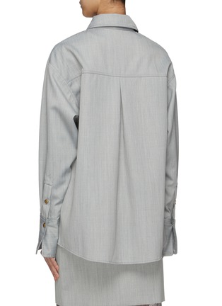 Back View - Click To Enlarge - JACQUES WEI - Patch Pocket Long Shirt