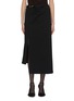 Main View - Click To Enlarge - JACQUES WEI - Brass Buckle Tied Asymmetrical Midi Skirt