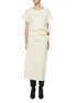 Main View - Click To Enlarge - JACQUES WEI - Brass Buckle Maxi Dress