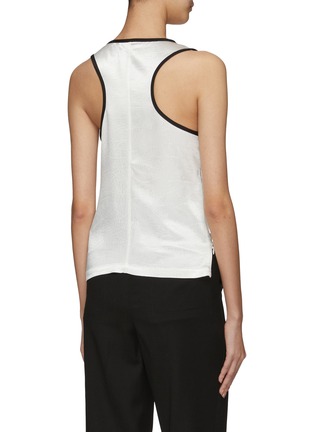 Back View - Click To Enlarge - JACQUES WEI - V-Neck Acetate Satin Printed Vest
