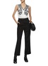 Figure View - Click To Enlarge - JACQUES WEI - V-Neck Acetate Satin Printed Vest