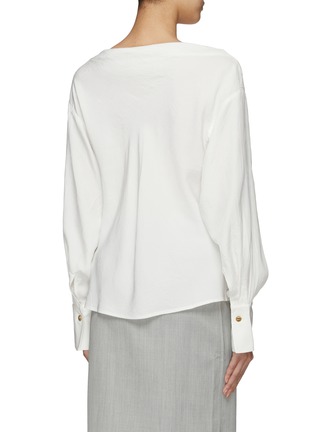 Back View - Click To Enlarge - JACQUES WEI - Cut Out Detail Blouse