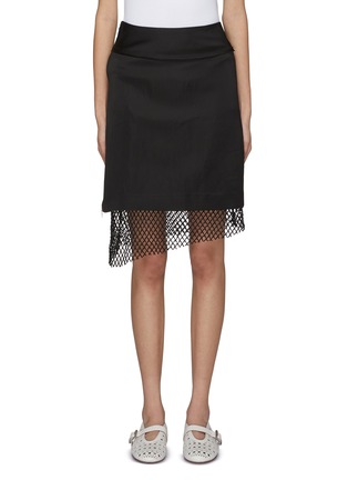 Main View - Click To Enlarge - JACQUES WEI - Mesh Layered Midi Skirt