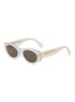 Main View - Click To Enlarge - FENDI - Fendi Roma Acetate Oval Frame Sunglasses