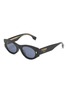Main View - Click To Enlarge - FENDI - Fendi Roma Oval Acetate Sunglasses