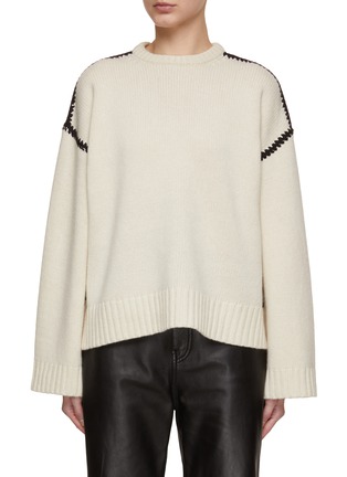 Main View - Click To Enlarge - TOTEME - Embroidered Wool Cashmere Knit Sweater