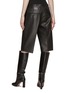 Back View - Click To Enlarge - HELMUT LANG - Leather Knee Length Shorts