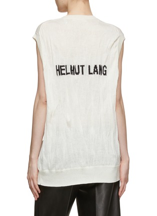Back View - Click To Enlarge - HELMUT LANG - Crushed Cap Sleeve T-Shirt