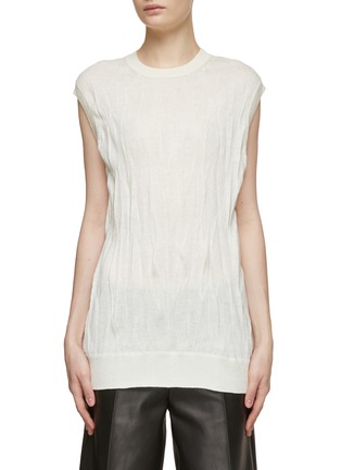 Main View - Click To Enlarge - HELMUT LANG - Crushed Cap Sleeve T-Shirt