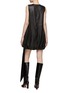 Back View - Click To Enlarge - HELMUT LANG - Leather Bubble Dress