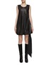 Main View - Click To Enlarge - HELMUT LANG - Leather Bubble Dress